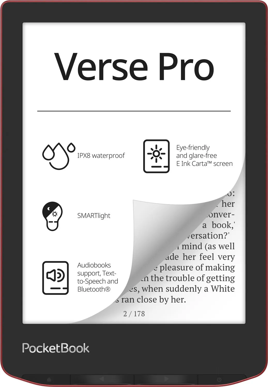 Електронна книжка PocketBook  Verse Pro (PB634) Passion Red. . 