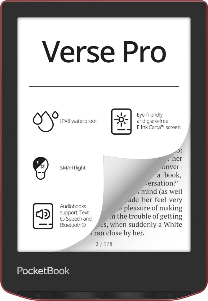 Електронна книжка PocketBook  Verse Pro (PB634) Passion Red
