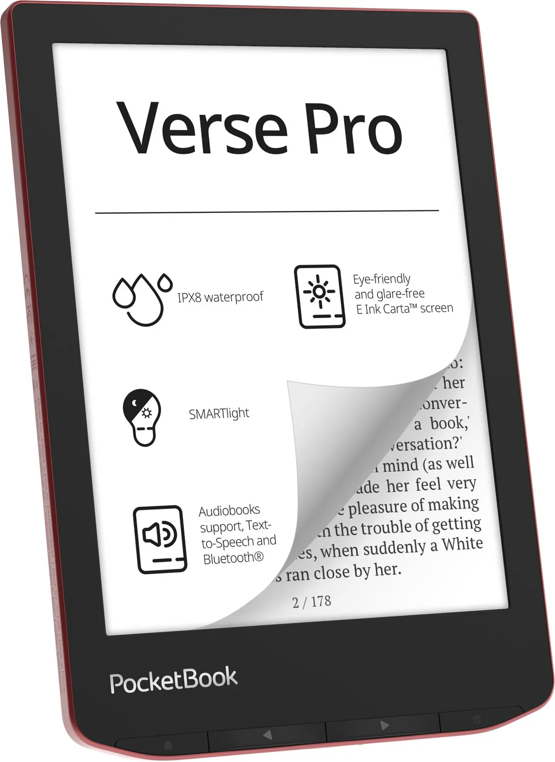 Електронна книжка PocketBook  Verse Pro (PB634) Passion Red. . 